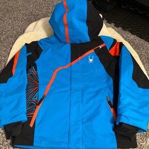 SPYDER BOYS COAT Size 14 Color: Blue/Blk/Orange